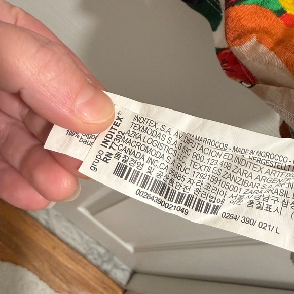 Unique Zara Colorful Abstract International Top Hawaiian Flowers Women’s L - Picture 4 of 4